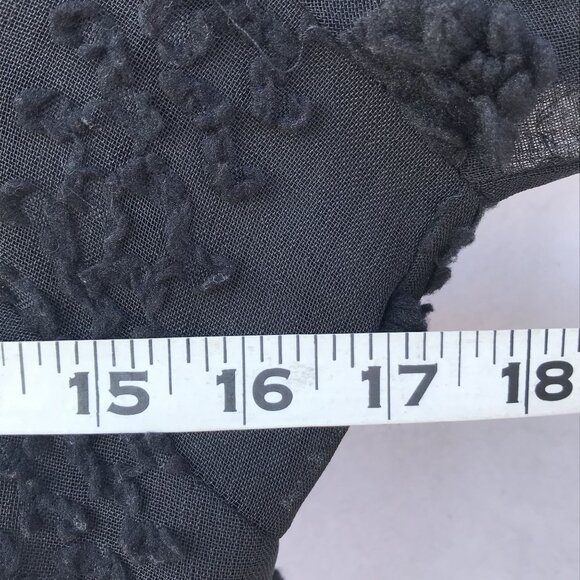 Black Sheer Lined Romper Womens M Whimsygoth Fairy Feminine Sexy Made England - Picture 7 of 11